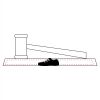 CRY047 - 13 7/8" x 4 1/4" Crystal Gavel on Black Base Thumbnail