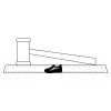 CRY047 - 13 7/8" x 4 1/4" Crystal Gavel on Black Base Thumbnail