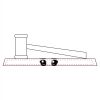 CRY047 - 13 7/8" x 4 1/4" Crystal Gavel on Black Base Thumbnail