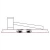 CRY047 - 13 7/8" x 4 1/4" Crystal Gavel on Black Base Thumbnail