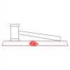 CRY047 - 13 7/8" x 4 1/4" Crystal Gavel on Black Base Thumbnail