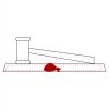 CRY047 - 13 7/8" x 4 1/4" Crystal Gavel on Black Base Thumbnail