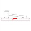 CRY047 - 13 7/8" x 4 1/4" Crystal Gavel on Black Base Thumbnail