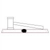 CRY047 - 13 7/8" x 4 1/4" Crystal Gavel on Black Base Thumbnail