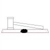 CRY047 - 13 7/8" x 4 1/4" Crystal Gavel on Black Base Thumbnail