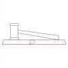 CRY047 - 13 7/8" x 4 1/4" Crystal Gavel on Black Base Thumbnail