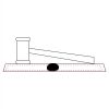 CRY047 - 13 7/8" x 4 1/4" Crystal Gavel on Black Base Thumbnail