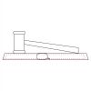 CRY047 - 13 7/8" x 4 1/4" Crystal Gavel on Black Base Thumbnail