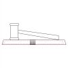 CRY047 - 13 7/8" x 4 1/4" Crystal Gavel on Black Base Thumbnail