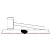 CRY047 - 13 7/8" x 4 1/4" Crystal Gavel on Black Base Thumbnail