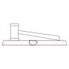 CRY047 - 13 7/8" x 4 1/4" Crystal Gavel on Black Base Thumbnail