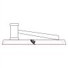 CRY047 - 13 7/8" x 4 1/4" Crystal Gavel on Black Base Thumbnail