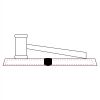 CRY047 - 13 7/8" x 4 1/4" Crystal Gavel on Black Base Thumbnail