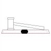 CRY047 - 13 7/8" x 4 1/4" Crystal Gavel on Black Base Thumbnail