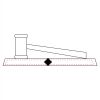 CRY047 - 13 7/8" x 4 1/4" Crystal Gavel on Black Base Thumbnail