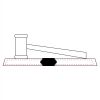 CRY047 - 13 7/8" x 4 1/4" Crystal Gavel on Black Base Thumbnail