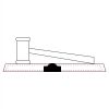 CRY047 - 13 7/8" x 4 1/4" Crystal Gavel on Black Base Thumbnail