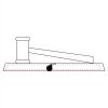CRY047 - 13 7/8" x 4 1/4" Crystal Gavel on Black Base Thumbnail