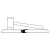 CRY047 - 13 7/8" x 4 1/4" Crystal Gavel on Black Base Thumbnail