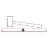 CRY047 - 13 7/8" x 4 1/4" Crystal Gavel on Black Base Thumbnail