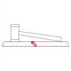 CRY047 - 13 7/8" x 4 1/4" Crystal Gavel on Black Base Thumbnail