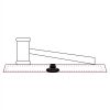 CRY047 - 13 7/8" x 4 1/4" Crystal Gavel on Black Base Thumbnail