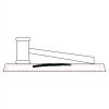 CRY047 - 13 7/8" x 4 1/4" Crystal Gavel on Black Base Thumbnail