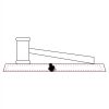 CRY047 - 13 7/8" x 4 1/4" Crystal Gavel on Black Base Thumbnail