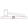 CRY047 - 13 7/8" x 4 1/4" Crystal Gavel on Black Base Thumbnail