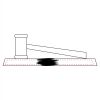 CRY047 - 13 7/8" x 4 1/4" Crystal Gavel on Black Base Thumbnail