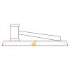 CRY047 - 13 7/8" x 4 1/4" Crystal Gavel on Black Base Thumbnail