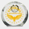 [CRY169] 4.5" Round Crystal Clock Thumbnail