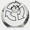 [CRY169] 4.5" Round Crystal Clock Thumbnail