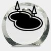 [CRY169] 4.5" Round Crystal Clock Thumbnail