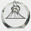 [CRY169] 4.5" Round Crystal Clock Thumbnail