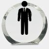 [CRY169] 4.5" Round Crystal Clock Thumbnail