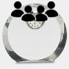 [CRY169] 4.5" Round Crystal Clock Thumbnail