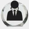 [CRY169] 4.5" Round Crystal Clock Thumbnail