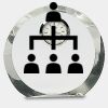 [CRY169] 4.5" Round Crystal Clock Thumbnail