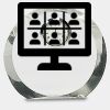 [CRY169] 4.5" Round Crystal Clock Thumbnail