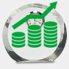 [CRY169] 4.5" Round Crystal Clock Thumbnail