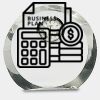 [CRY169] 4.5" Round Crystal Clock Thumbnail