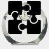 [CRY169] 4.5" Round Crystal Clock Thumbnail
