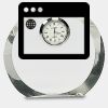 [CRY169] 4.5" Round Crystal Clock Thumbnail