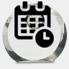 [CRY169] 4.5" Round Crystal Clock Thumbnail