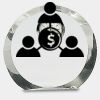 [CRY169] 4.5" Round Crystal Clock Thumbnail