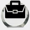 [CRY169] 4.5" Round Crystal Clock Thumbnail