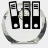 [CRY169] 4.5" Round Crystal Clock Thumbnail