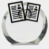 [CRY169] 4.5" Round Crystal Clock Thumbnail