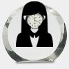 [CRY169] 4.5" Round Crystal Clock Thumbnail